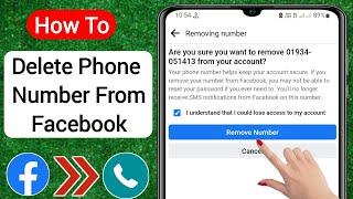 How To Delete Phone Number From Facebook 2023  Remove Phone Number From Facebook