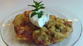 Bettys Cranberry-Peach Cobbler