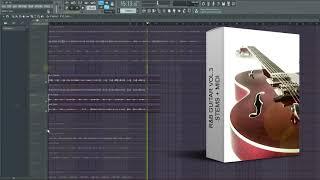 Royalty Free R&B Guitar Loops Pack Vol.3  Stems+midi