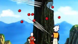 Gohan catches apples falling from the treedragon Ball Z