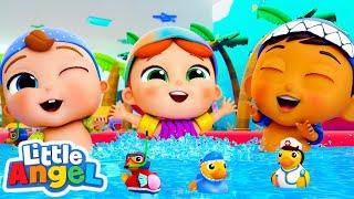 How to have Summer Fun at the Pool  Healthy Habits Little Angel Nursery Rhymes