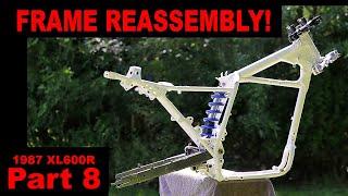 Putting the frame back together  Honda XL600R Part 8