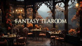 Fantasy Tearoom Ambience and Music  peaceful late autumn afternoon with tea and a book