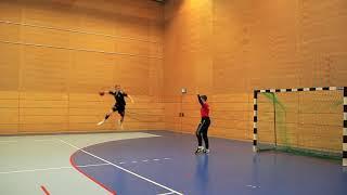 Handball Wing Player - How to throw in the long corner