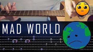 Как играть Mad World на гитаре ТАБЫ Fingerstyle