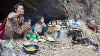 Traditional primitive life in village  Nepali village