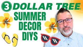 3 Dollar Tree Summer Decor DIYS - Easy DIY - #wreath @DavesWreaths