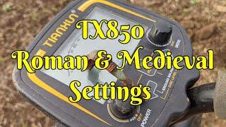 TX850 Metal Detector Roman & Medieval My Settings #metaldetecting  #tips #fyp