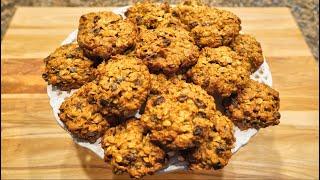 Oatmeal Raisin & Walnut Cookies with Einkorn  کوکی جو دو سر پرک با کشمش و گردو  ENG SUB