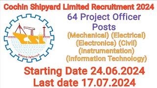 CSL Recruitment 2024 64 Project Officer Posts