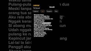 Lirik Lagu Jablai-Titi Kamal  #lagutiktok #trending #liriklagu