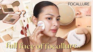 MAKE-UP FOR AS LOW AS P120?? FULL FACE OF NEW FOCALLURE MAKEUP Review + Wear Test