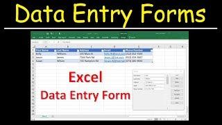 How To Create a Data Entry Form In Microsoft Excel