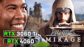 RTX 3060 Ti & RTX 4060 vs Assassins Creed Mirage  A Great PC Port  Ryzen 5 5600X  Benchmark