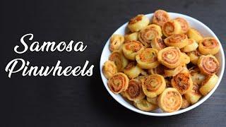 Samosa Pinwheels Recipe  Aloo Bhakarwadi  Quick Snack Recipe  Flavours Of Food