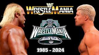 All Of WWE WrestleMania Main Events Match Card Compilation 1985 - 2024