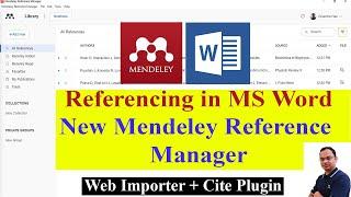 Referencing in Microsoft MS Word with New Mendeley Reference Manager