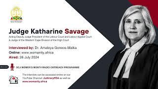 Judge Katharine Savage  - Womanity - Women in Unity Interview.