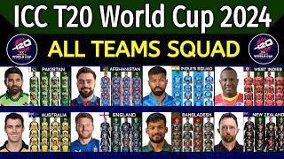 ICC T20 World Cup 2024 - Details & All Team Squad  All Teams Squad T20 World Cup 2024  T20 WC 2024