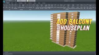3D Houseplan- Add balconies