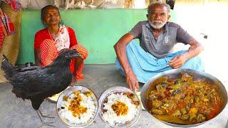 Tribe style Kadaknath Chicken curry  Black chicken Gravy masala by our grandfather & grandmother