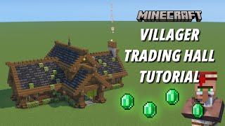 Minecraft Villager Trading Hall Tutorial Aesthetic Farm JavaBedrock Edition 1440p HD