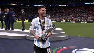 Lionel Messi Destroying Italy at Wembley La Finalissima 2022 English Commentary   HD