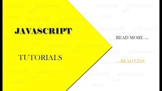 read more  read less function button  javascript tutorial