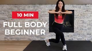 10 Min Full Body BEGINNER WORKOUT At Home No Equipment