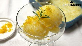 진짜 레몬으로 만든 레몬소르베 Lemon Sorbet  두만두 doomandoo