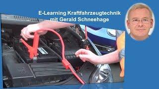 Starthilfe Batterie leer überbrücken Starthilfekabel E-Learning Kraftfahrzeugtechnik