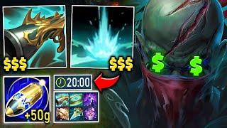 MONEY PRINTER PYKE GETS FULL BUILD BY 20 MINUTES GOLD FARM - League of Legends