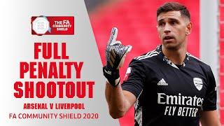 FULL PENALTY SHOOTOUT  Arsenal v Liverpool  FA Community Shield 2020