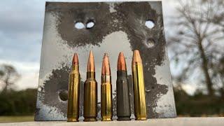 223 vs 6.5 Grendel vs 300 BO vs 7.62x39 vs 350 Legend Steel Penetration Test