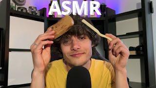 ASMR  Brushing my hair  Minimal Talking