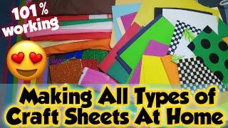 Making All Types of Craft Sheets At Home  Homemade colored paper  diy your paper  Sajals Art