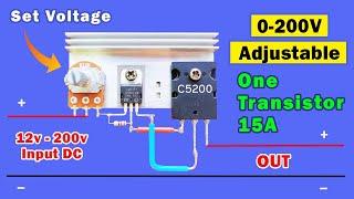 Simple Adjustable DC voltage power supply Voltage regulator DIY