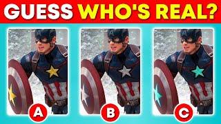 Can You Guess The Real MARVEL HERO?  Marvel Quiz