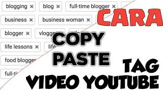 Cara copy paste TAG video YouTube