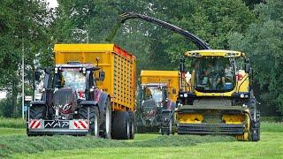 Grass Silage  New Holland FR600 + Valtra + JCB  Nap  2023