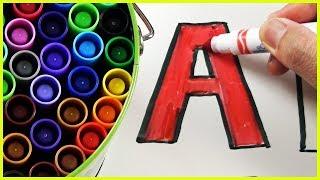 CRAYOLA Color Marker Learning ABC Letter Alphabets Colors and ABC Song