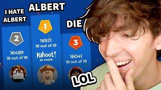 Albert plays KAHOOT