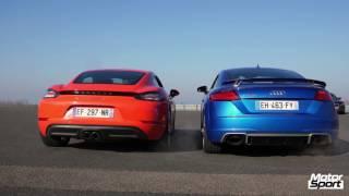 Audi TT RS VS Porsche 718 Cayman S  exhaust sound battle