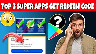 TOP - 3 BEST APPS GET REDEEM CODES  HOW TO GET REDEEM CODE DAILY  101% WORKING TRICK WITH PROOF