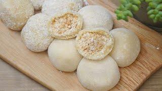 Sticky Rice CakeMochi  Peanut Sesame Glutinous Rice Cake  Simple three steps