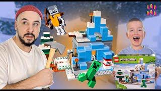 СБОРКА LEGO MINECRAFT ЛЕДЯНЫЕ ВЕРШИНЫ ЧАСТЬ 2 ПАПА РОБ И АНДРЮША ВЫЖИВАЮТ В МИРЕ МАЙНКРАФТ