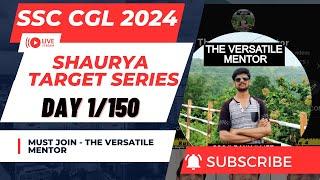 Day 1150 Shaurya SSC Target Series 2024  ये करके दिखाओ ️ #ssccgl #cgl2024 #ssc #cgl #target