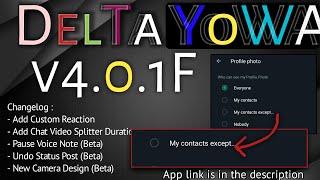 Delta WhatsApp latest version v4.0.1F APK link    delta yowa  latest version APK download link