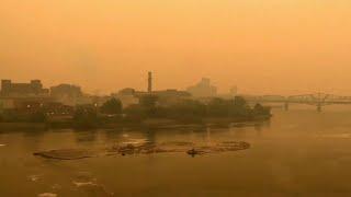 Blanket of smoky haze covering Ottawa as smoke from forest fires moves through the area