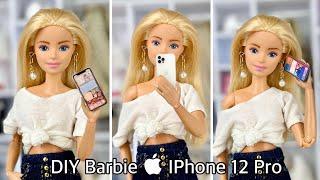 DIY Barbie Doll Apple IPhone 12 Pro How to Make Realistic Mini IPhone + Free Printable